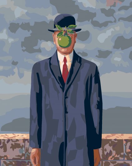 Malování podle čísel - SYN ČLOVĚKA (RENÉ MAGRITTE)