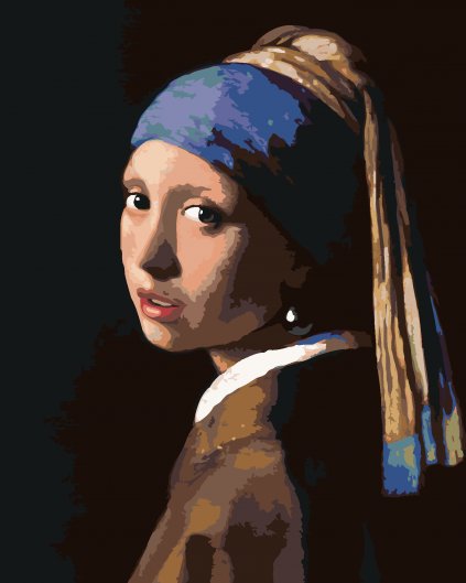 Malování podle čísel - DÍVKA S PERLOU (J. VERMEER)