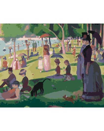 Malování podle čísel - NEDĚLNÍ ODPOLEDNE NA OSTROVĚ GRANDE JATTE (G. SEURAT)