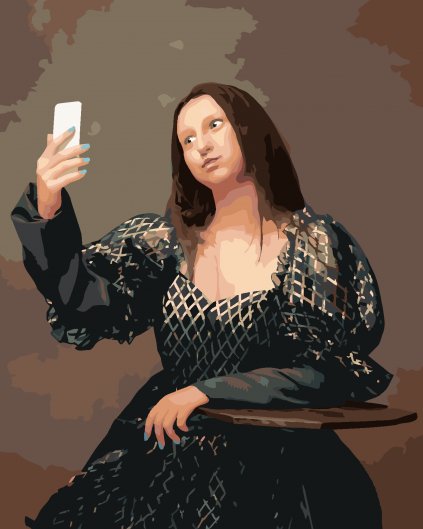 Malování podle čísel - MONA LISA SELFIE