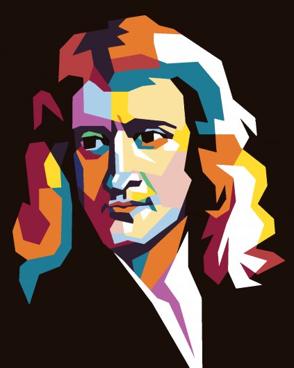 Malování podle čísel - BAREVNÝ ISSAC NEWTON