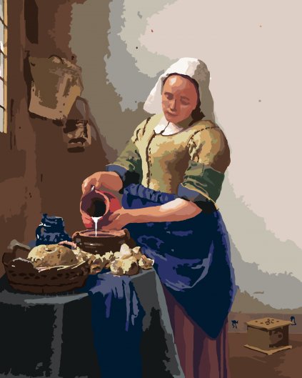 Malování podle čísel - MLÉKAŘKA (J. VERMEER)