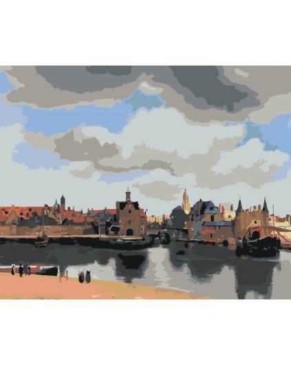 Malování podle čísel - POHLED NA DELFT (J. VERMEER)