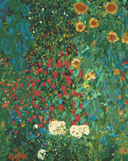 Malování podle čísel - ZAHRADA SE SLUNEČNICEMI (G. KLIMT)