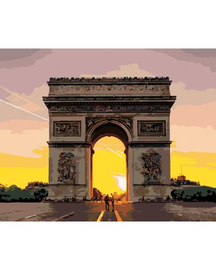 Malování podle čísel - VÍTEZNÝ OBLOUK V PAŘÍŽI
