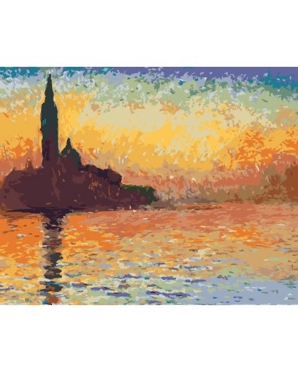 Malování podle čísel - SAN GIORGIO MAGGIORE ZA SOUMRAKU (CLAUDE MONET)