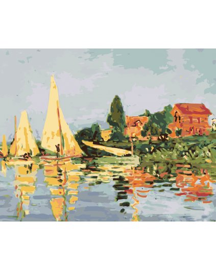 Malování podle čísel - REGATA V ARGENTEUIL (CLAUDE MONET)