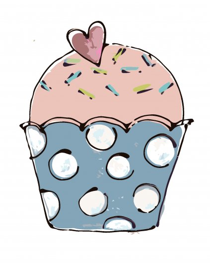 Malování podle čísel - CUPCAKE SE SRDÍČKEM 2 (HALEY BUSH)