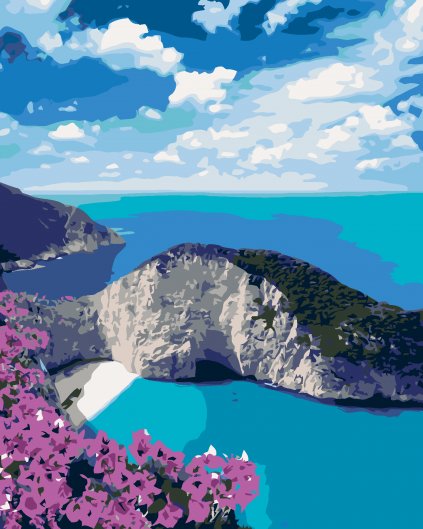 Malování podle čísel - PLÁŽ NAVAGIO