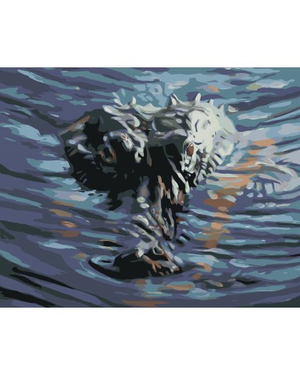 Malování podle čísel - ALIGÁTOR HLAVE VE VODĚ (D. RUSTY RUST)