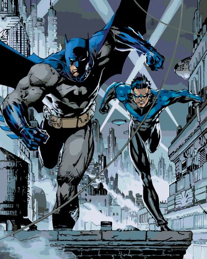 Malování podle čísel - BATMAN A NIGHTWING