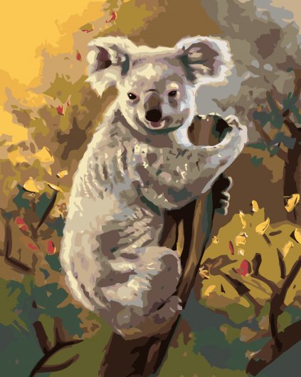 Malování podle čísel - KOALA NA KMENI STROMU (D. RUSTY RUST)