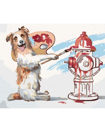 Malování podle čísel - PES MALÍŘEM (D. RUSTY RUST)