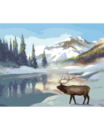 Malování podle čísel - LOS U POTOKA (D. RUSTY RUST)