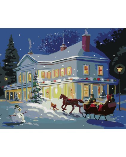 Malování podle čísel - VÁNOČNÍ DŮM (D. RUSTY RUST)