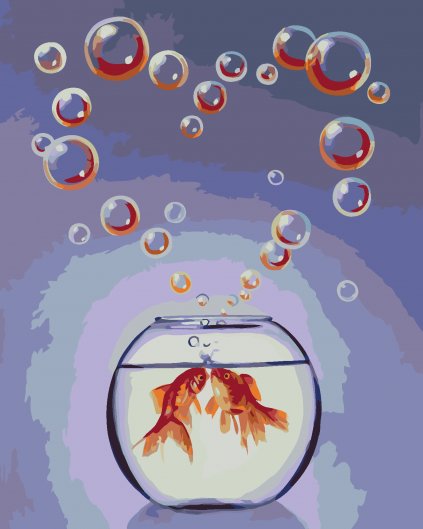 Malování podle čísel - ZLATÉ RYBIČKY (D. RUSTY RUST)