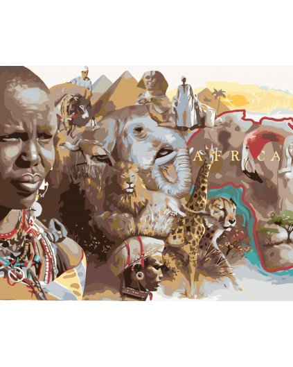 Malování podle čísel - AFRIKA (D. RUSTY RUST)