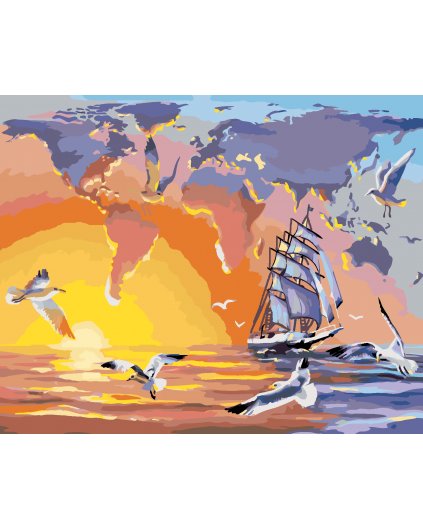 Malování podle čísel - RACEK A SVĚTADÍLY (D. RUSTY RUST)