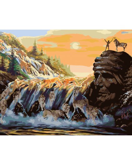 Malování podle čísel - VLČÍ SPLAV (D. RUSTY RUST)