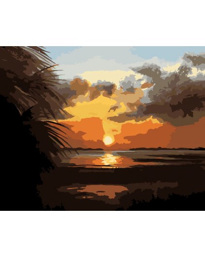 Malování podle čísel - ZAPADAJÍCÍ SLUNCE (D. RUSTY RUST)