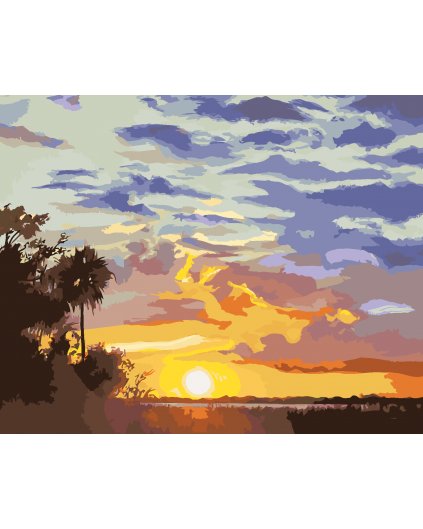 Malování podle čísel - ZÁPAD SLUNCE (D. RUSTY RUST)