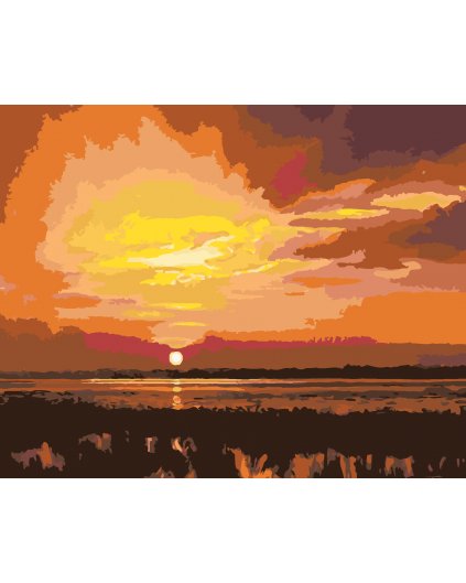 Malování podle čísel - ZÁPAD SLUNCE 2 (D. RUSTY RUST)