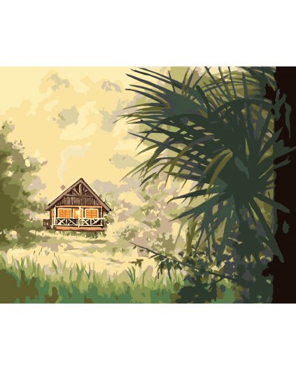 Malování podle čísel - CHATA V DIVOČINĚ (D. RUSTY RUST)