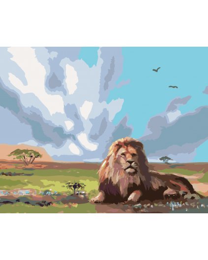 Malování podle čísel - LEV U NAPAJEDLA (D. RUSTY RUST)