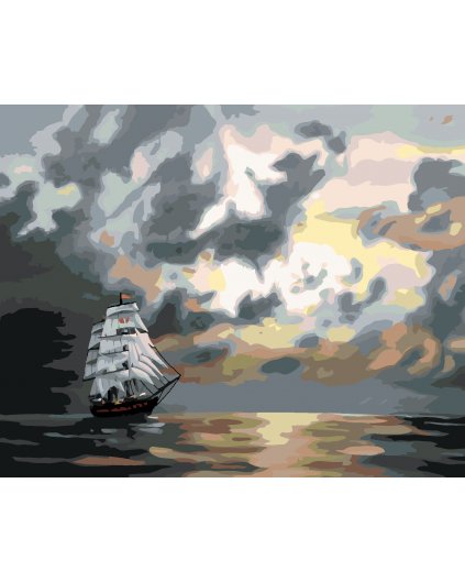 Malování podle čísel - PLACHETNICE PO SETMĚNÍ (D. RUSTY RUST)