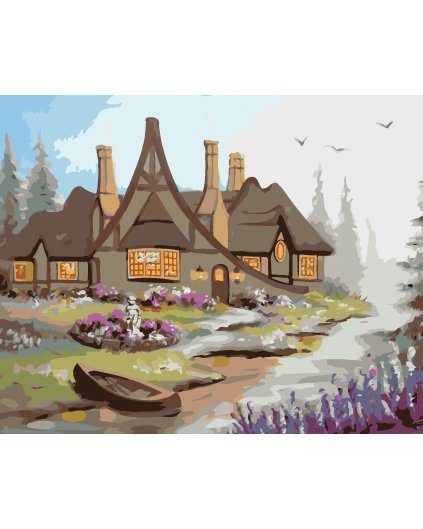 Malování podle čísel - DŮM U ŘEKY (D. RUSTY RUST)