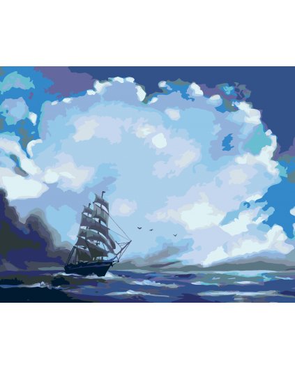 Malování podle čísel - MRAKY A PLACHETNICE (D. RUSTY RUST)