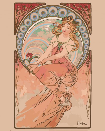 Malování podle čísel - MALÍŘSTVÍ (ALFONS MUCHA)