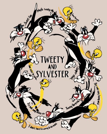 Malování podle čísel - SYLVESTER A TWEETY  (LOONEY TUNES)