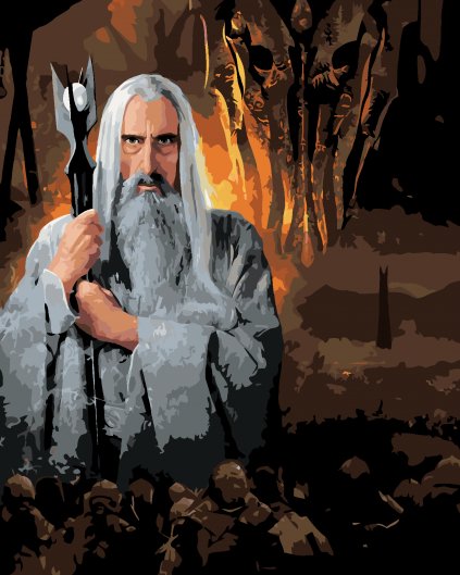 Malování podle čísel - SARUMAN A SAURON (PÁN PRSTENŮ)