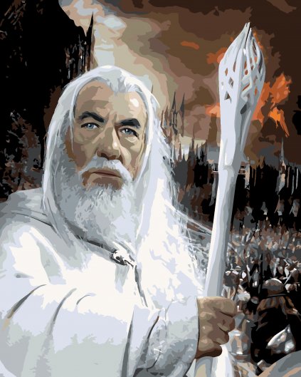 Malování podle čísel - GANDALF PORTRÉT (PÁN PRSTENŮ)