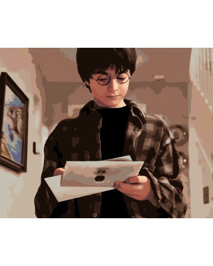 Malování podle čísel - HARRY POTTER OBDRŽEL DOPIS Z BRADAVIC