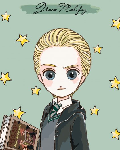 Malování podle čísel - DRACO MALFOY S KNIHOU (HARRY POTTER)