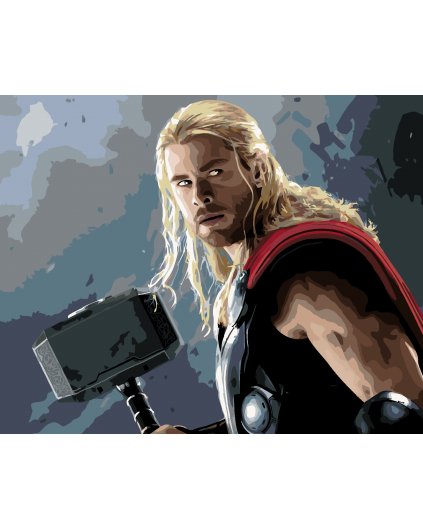 Malování podle čísel - THOR S KLADIVEM MJOLNIR