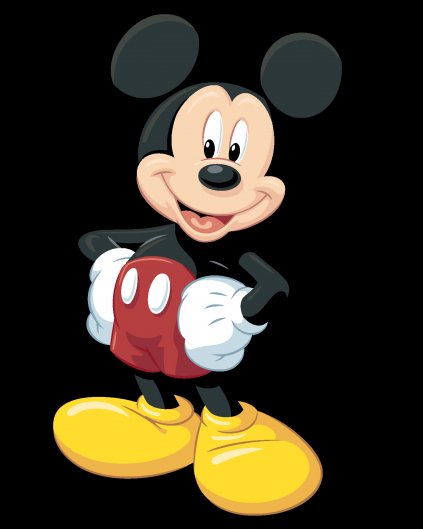 Malování podle čísel - MICKEY MOUSE NA ČERNÉM POZADÍ