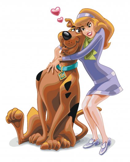 Malování podle čísel - SCOOBY A DAPHNE (SCOOBY DOO)