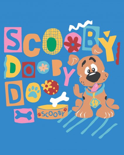 Malování podle čísel - PLAKÁT SCOOBY S MISKOU (SCOOBY DOO)