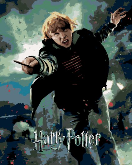 Malování podle čísel - PLAKÁT HARRY POTTER A RELIKVIE SMRTI - RON