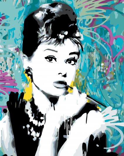 Malování podle čísel - AUDREY HEPBURN 03