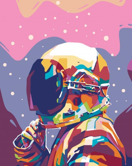 Malování podle čísel - ASTRONAUT V DUZE