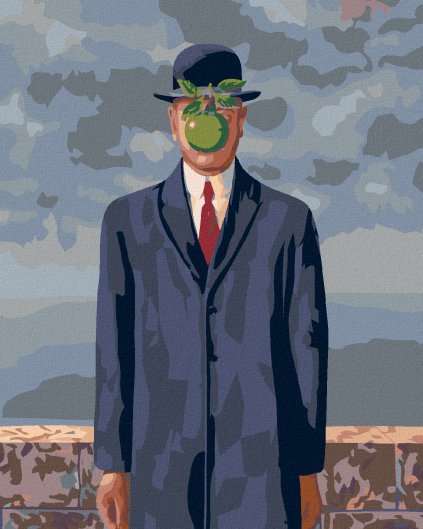 Diamantové malování - SYN ČLOVĚKA (RENÉ MAGRITTE)