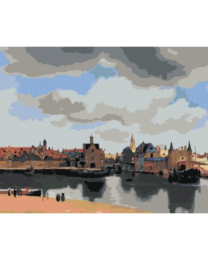 Diamantové malování - POHLED NA DELFT (J. VERMEER)