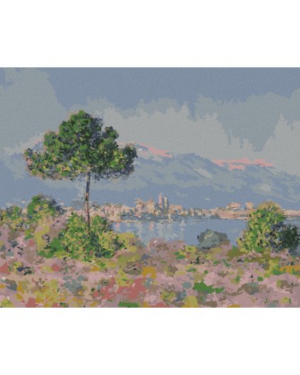 Diamantové malování - ANTIBES PŘI POHLEDU Z PLATEAU NOTRE-DAME (CLAUDE MONET)