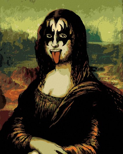 Diamantové malování - MONA LISA JAKO ROCKOVÁ HVĚZDA