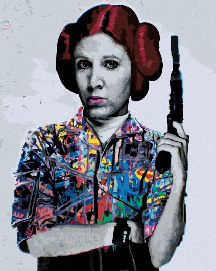 Diamantové malování - POP ART PRINCEZNA LEIA (STAR WARS)