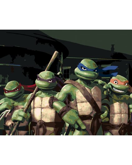 Malování podle čísel - ŽELVY NINJA - TEENAGE MUTANT NINJA TURTLES